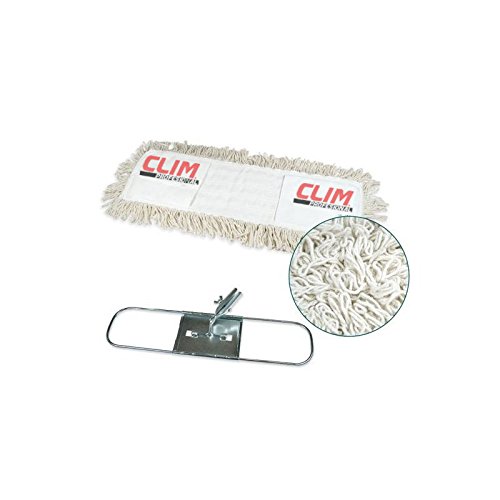 Mopa plana industrial de algodón de 15x60 cms con bastidor metálico