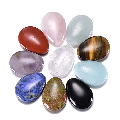 Morella Collar para Mujer 80 cm y Colgante de Gema en Forma de Gota Pietra Turchese en Bolsa de Terciopelo