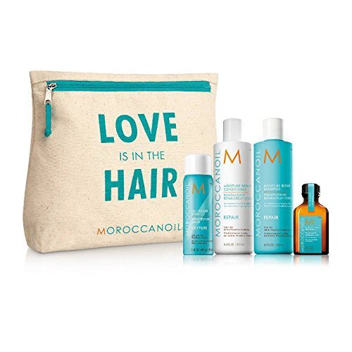 Moroccanoil amor es en el pelo de reparación Kit de viaje 4 productos + neceser