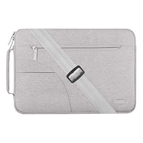 MOSISO Funda Protectora Compatible con 2019 2018 MacBook Air 13 A1932 Retina/2019-2016 Mac Pro 13 A2159 A1989 A1706 A1708, Bolsa de Hombro Blanda Maletín Bandolera con Asa Lateral, Gris