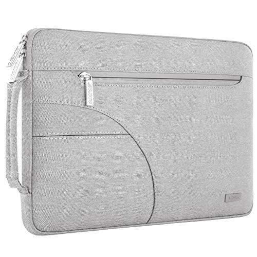 MOSISO Funda Protectora Compatible con 2019 2018 MacBook Air 13 A1932 Retina/2019-2016 Mac Pro 13 A2159 A1989 A1706 A1708, Bolsa de Hombro Blanda Maletín Bandolera con Asa Lateral, Gris