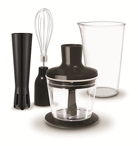 Moulinex DD866A10 Batidora de inmersión, con picadora, emulsionador, accesorio salsas, función turbo, 750 W, 20 Velocidades, Champagne