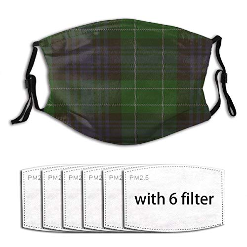 Mouth Scarf Abercrombie Clan Tartan Sports Unisex Al Aire Libre Colorido Invierno Ciclismo Transpirable A Prueba De Viento Protección Bucal Bufanda Facial Bufanda Bucal con 6 Filtr