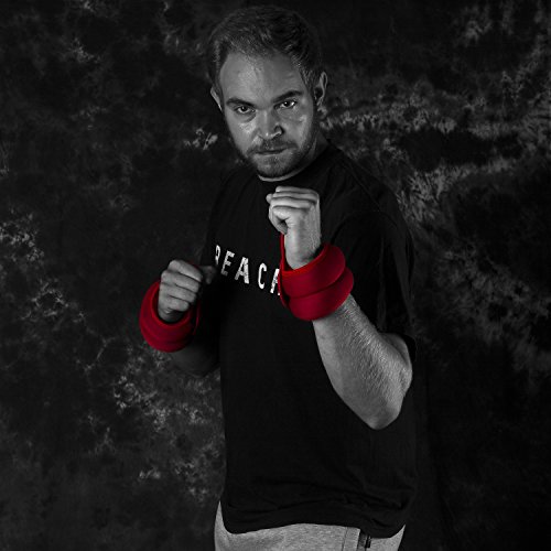 Movit Dos Pesas para muñeca en Forma de Manguito Muñequeras Lastradas Pesas 2,0kg Colore Negro