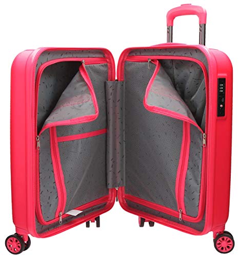 Movom Wood Equipaje de Mano, 55 cm, 43 Litros, Rosa
