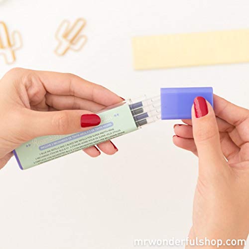 Mr. Wonderful WOA03748ES Set de 2 bolis geniales para cumplir tus sueños + ME2019L Recambios de tintas para bolígrafos
