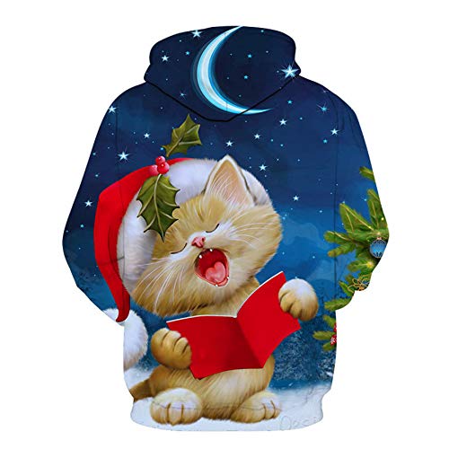 Mr.1991INC&Miss.GO Sudadera con Capucha De ImpresióN 3D Suelta Casual De Navidad 9 CóDigo