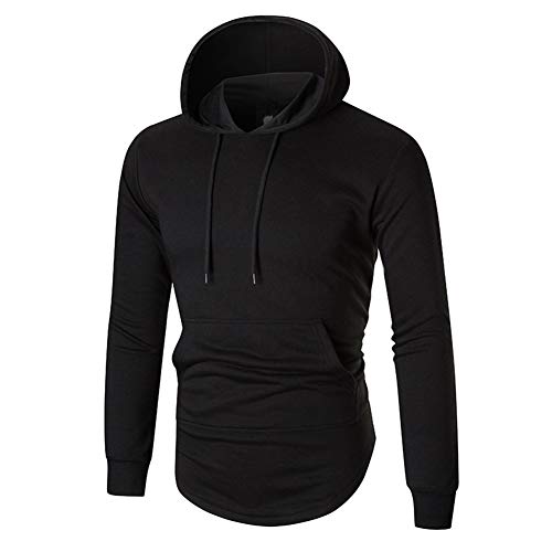 Mr.BaoLong&Miss.GO Otoño Nuevo Suéter De Hombre De Moda con Capucha Y Cremallera Trasera De Color Sólido De Gran Tamaño para Hombre