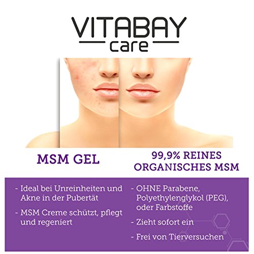 MSM de gel Sensitive para de cuerpo y cuidado facial con puro MSM