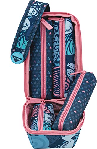 Multiestuche Escolar Privata Live | Estuche Escolar Grande Multiportatodo de Doble Cremallera, Organizador Mochila Gran Capacidad con 4 Estuches Escolares Interiores - Medidas 11 x 21,5 x 10 cm