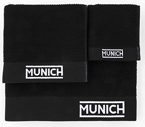 Munich Juego DE Toallas Negro