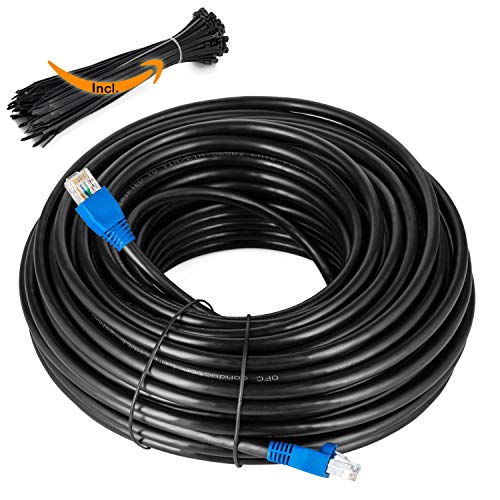 MutecPower Cables CAT6 Impermeables para Exteriores de 30 m - CCA - Cable de Red ethernet para soterramiento Directo - 250 MHz - 30 Metros