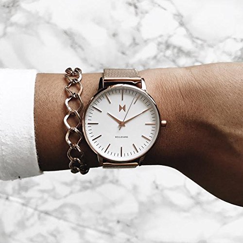 MVMT Reloj Analógico para Mujer de Cuarzo con Correa en Acero Inoxidable D-MB01-RGWM