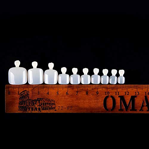 Mwoot 500 Piezas Naturals uñas de los pies, francesa falso acrílico Falsa de Las Uñas de Los Pies, 10 Tamaños Fake Toenail Tips Set