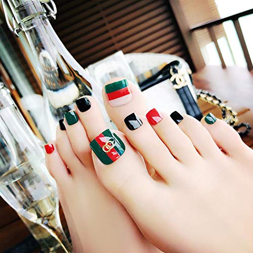 Mwoot 500 Piezas Naturals uñas de los pies, francesa falso acrílico Falsa de Las Uñas de Los Pies, 10 Tamaños Fake Toenail Tips Set