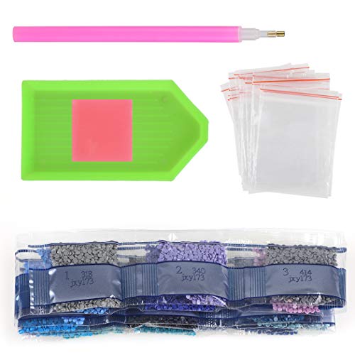 MWOOT DIY 5D Diamante Pintura por Número Kit, Bricolaje Diamond Painting Rhinestone Bordado de Punto de Cruz Artes Manualidades Lienzo Pared Decoración(30x40cm) -I Love You