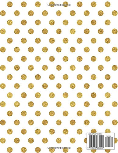 My Address Book: Gold Dots Contact book for seniors with name, address, telephone number, email address, birthday and notes space. Large Print 8.5" x  11".