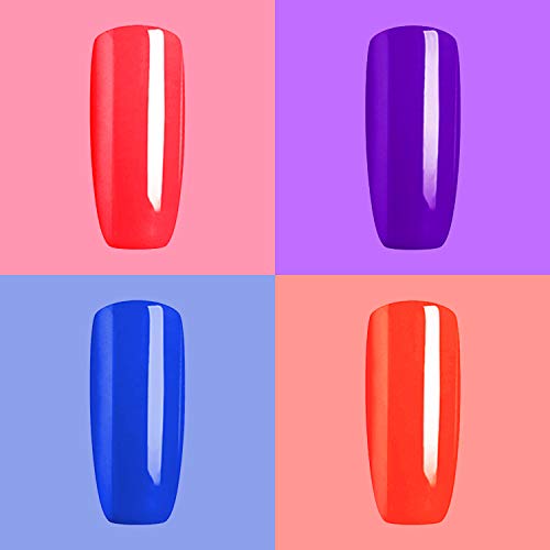 Mylee Jelly Collection Kit - 4 LED UV Esmaltes di colori duraturi Neón Brillantes, Efecto Gelatinoso de Alto Brillo, Regalo perfetto con Bolsa Cosmética, Libre de Crueldad, Resultados Profesionales