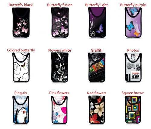 MySleeveDesign funda estuche para móvil smartphone como Samsung Galaxy S4, HTC One, Sony Xperia Z, LG Optimus, etc. – DISEÑOS VARIOS - Colored Apple