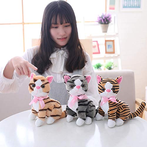 N / A 1 Pieza 2 Lindo Gato Feliz de Peluche de Juguete de Peluche Suave Animal muñeca Mini Gato Colgante Kawaii cumpleaños niños 20 cm