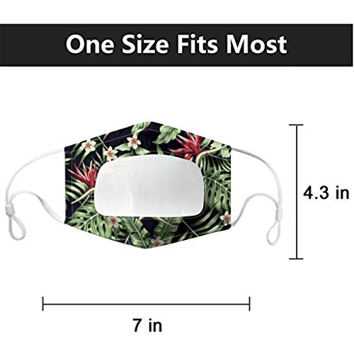 N / A Bixmox 5pc Reutilizables Tela de Boca Lavable Antipolvo Antipolvo con Tela Facial,con Ventana Clara ExpresióN Visible