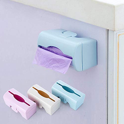 N / A Bolsa de Basura Caja de Almacenamiento de plástico Multicolor montada en la Pared baño Cocina contenedor de Almacenamiento Accesorios de Almacenamiento 11.5 * 5.5 cm