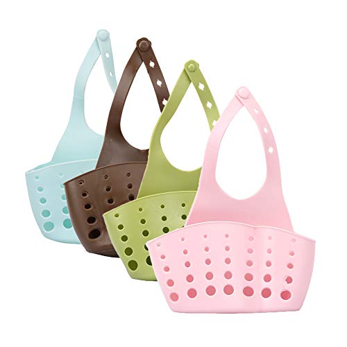 N / A Esponja de Cocina Estante de Almacenamiento de Drenaje Canasta de Almacenamiento de Esponja paño de Cocina o Soporte de jabón de tocador Bolsa de Almacenamiento artículos para el hogar 12x22 cm