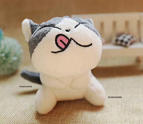 N / A Lindo Gato de Peluche de Felpa muñeca de Juguete Llavero Cadena de Felpa Animal Gato Creativo 9 cm