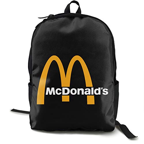 N / A McDonalds - Mochila clásica (poliéster, unisex), color negro