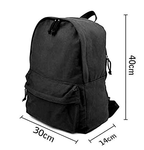 N / A McDonalds – Mochila de lona clásica negra para estudiantes y caminar al trabajo