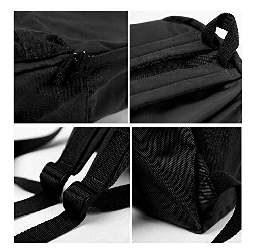 N / A McDonalds – Mochila de lona clásica negra para estudiantes y caminar al trabajo