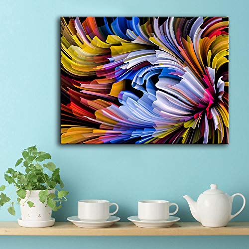 N / A Pintura sin Marco Colorido Lienzo Arte Pintura al óleo viga salón Imagen de la Pared decoración decoración modernaZGQ7149 40x53cm