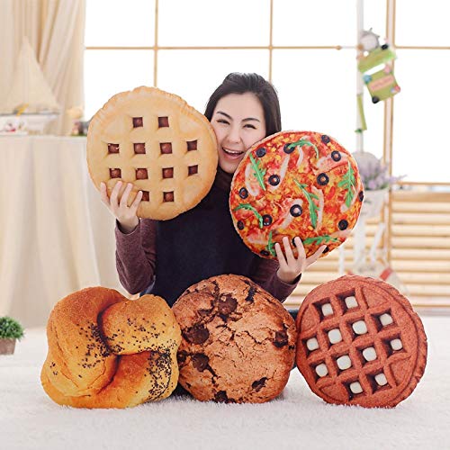 N / A Simulación Pizza Biscuit Burger Almohada de Felpa Dibujos Animados Suaves Comida rápida Pan Pan Hot Dog Muñeco de Peluche Sofá Cojín Fun Christmas Birthday Gift 35cm
