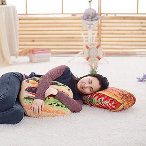 N / A Simulación Pizza Biscuit Burger Almohada de Felpa Dibujos Animados Suaves Comida rápida Pan Pan Hot Dog Muñeco de Peluche Sofá Cojín Fun Christmas Birthday Gift 35cm
