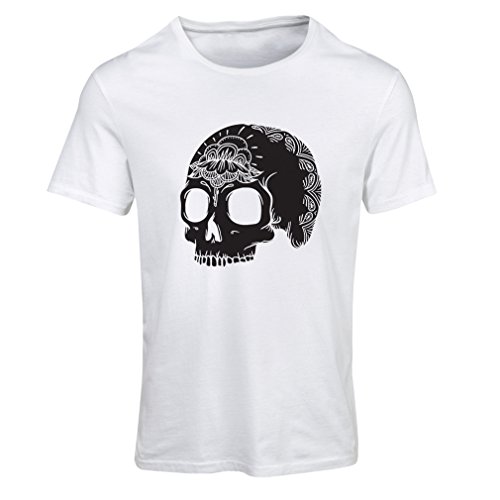 N4602F Camiseta Mujer The Fashion Skull (Large Blanco Multicolor)