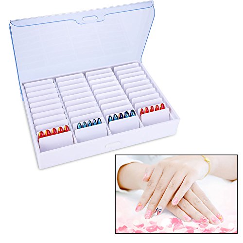 Nail Art Box Nailart Display - Caja de almacenamiento para manicura (plástico), transparente