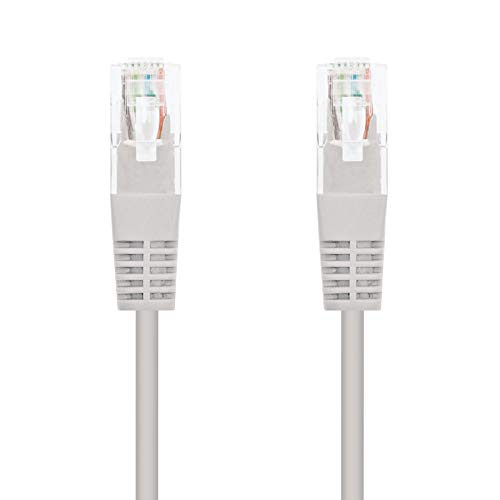 NANOCABLE 10.20.0120 - Cable de Red Ethernet RJ45 Cat.5e UTP AWG24, Gris, latiguillo de 20mts