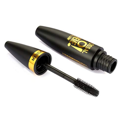NAQIER Thick Waterproof Mascara, herramienta de maquillaje para pestañas de rizo duradero, dorado