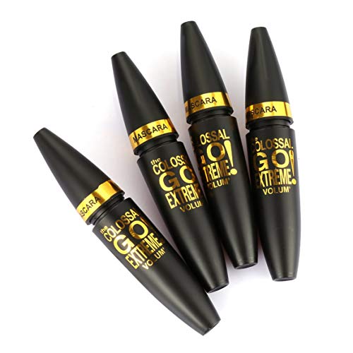 NAQIER Thick Waterproof Mascara, herramienta de maquillaje para pestañas de rizo duradero, dorado