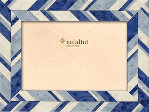 Natalini J-Louis Azzurra 13X18 Marco de Fotos con Soporte para Mesa, Tulipwood, Azul Claro, 13 X 18 X 1,5