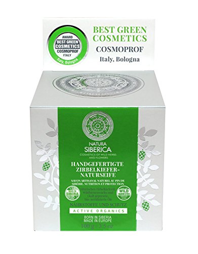 Natura siberica Jabón natural de pino suizo, hecho a mano, nutrientes y protección, 2 unidades (2 x 100 g)