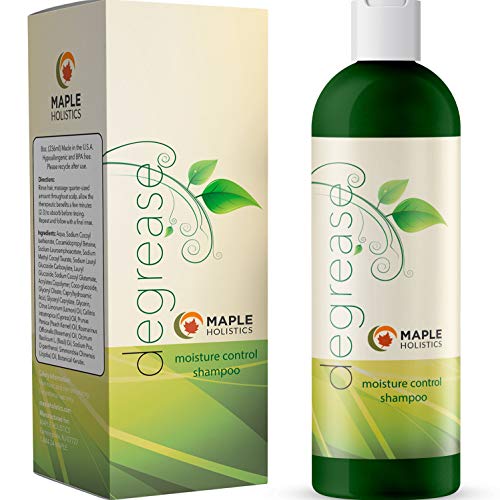 Natural Shampoo Oily Hair and Oily Scalp Treatment - Moisture Control Balance Hair Care - With Essential Rosemary Lemon Jojoba Basil and Cypress Oil - Cruelty Sulfate and Paraben Free