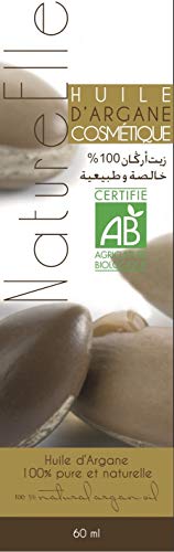 NaturaleElle Aceite de Argan 100% Resultado puro y natural del pelo y la piel.  Orgánica de Lucha contra el envejecimiento Resultado inmediato ECOCERT certificado - Dispenser 60ml