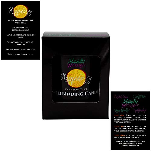 Naturally Wicked® - Vela de felicidad con hechizos de felicidad (natural, vegana y sin crueldad)
