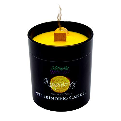 Naturally Wicked® - Vela de felicidad con hechizos de felicidad (natural, vegana y sin crueldad)