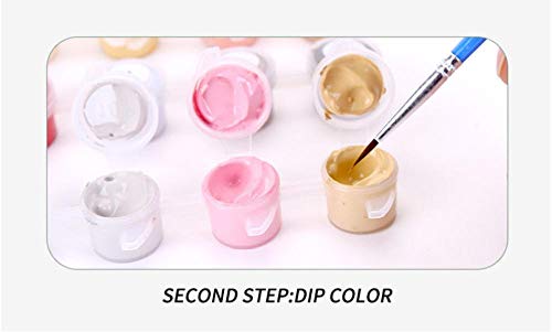 N/C Paisaje Simple del Molino De Viento DIY Pintura Digital por Números Arte Moderno De La Pared Pintura De La Lona Decoración del Hogar 40X50Cm Sin Marco