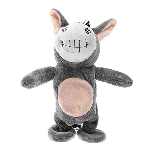 N/D Juguete de Felpa parlante Burro parlante electrónico Vacas Juguete de Peluche Lindo Hablar música y Caminar Muñecas Mascotas Juguetes de Peluche Eléctrico Parlar Caminar Animales A1
