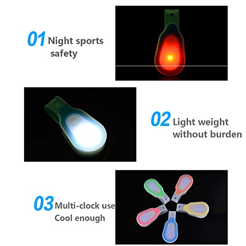 Ndier luz LED para Manos Libres, Linterna Impermeable LED Collar de Seguridad luz Clip-on Imán Ropa o Mochila para Correre a Noche, Senderismo, Caminar y Acampada ECC