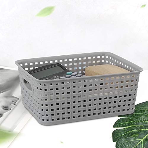 Neadas Cestas de Almacenamiento para Baño o Cocina, Color Gris, Paquete de 6 Unidades