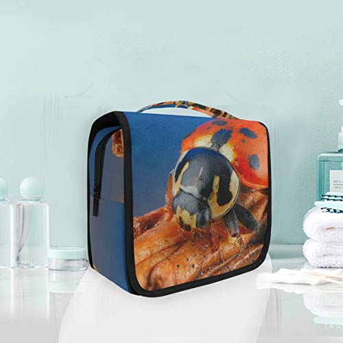 Neceser Colgante para Mujer, diseño de Mariquita, multifunción, Bolsa de Maquillaje, Bolsa de Almacenamiento